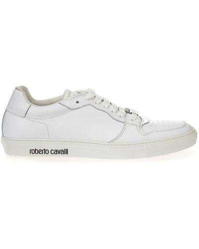 Roberto Cavalli Leather Sneaker - White