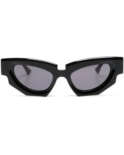 Kuboraum Cat-eye getönte sonnenbrille - Schwarz