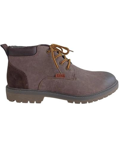 Lois Lace-Up Boots - Brown