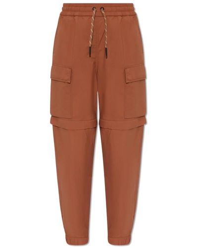 Moncler Trousers > wide trousers - Marron