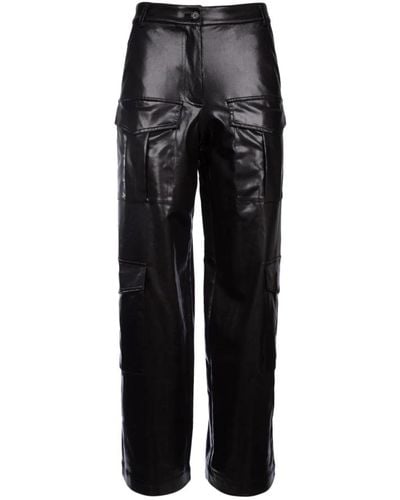 Pinko Leather trousers - Negro