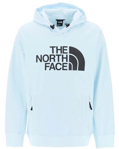 The North Face Logo print techno hoodie,logo-print techno hoodie - Blau