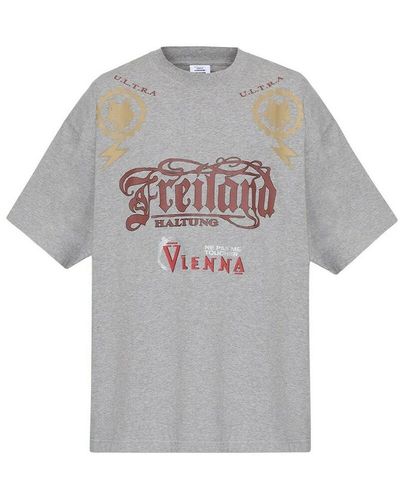 Vetements Printed T-shirt - Grau