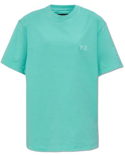 Y-3 T-shirt mit logo - Blau