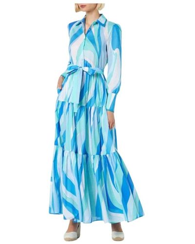 Mc2 Saint Barth Maxi Dresses - Blue