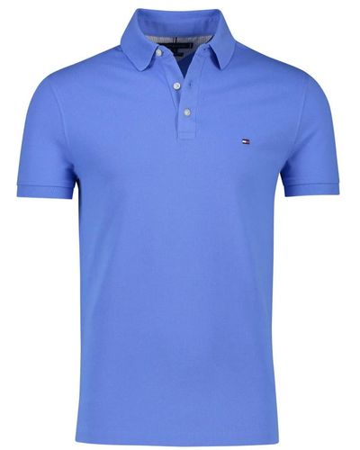 Tommy Hilfiger Blaues slim fit polo shirt
