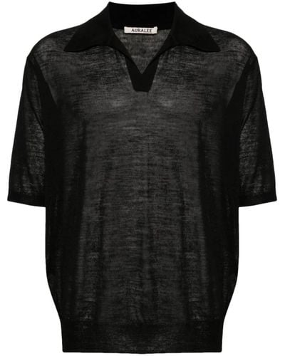 AURALEE Polo Shirts - Black
