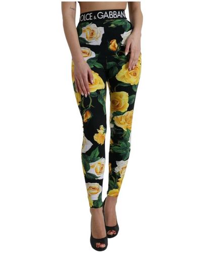 Dolce & Gabbana Trousers > leggings - Vert