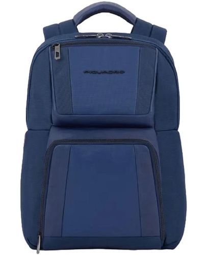 Piquadro Blaue eimer-tasche rucksack mit ipad-fach