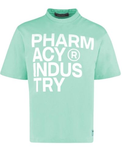 Pharmacy Industry Tops y camiseta de algodón verde