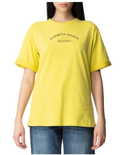 Elisabetta Franchi Camisetas y polos amarillos