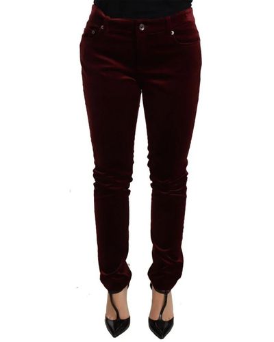 Dolce & Gabbana Slim-fit trousers - Rojo
