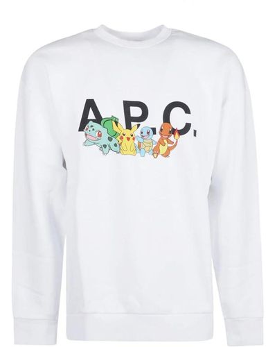 A.P.C. Pokémon logo-print baumwoll-sweatshirt - Weiß