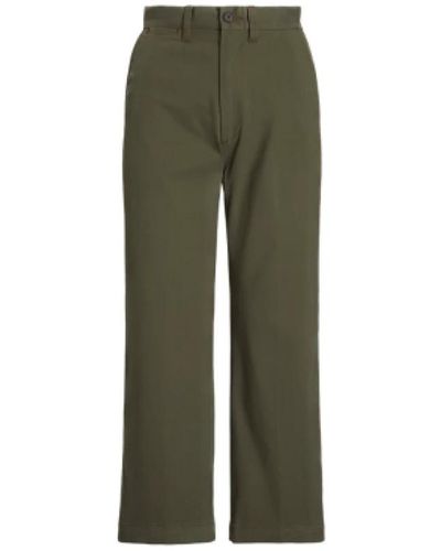 Ralph Lauren Pantaloni in twill di cotone oliva per esterni - Verde