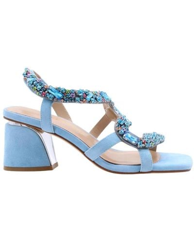 Alma En Pena. High Heel Sandals - Blue