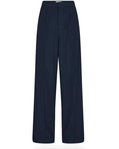 Copenhagen Muse Pantalones holgados pinstripe tailor en salute navy - Azul