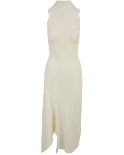 Akep Knitted Dresses - White