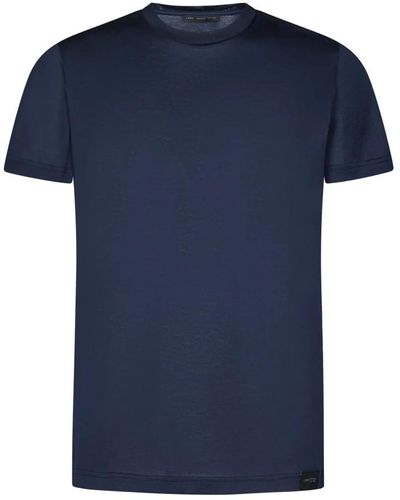 Low Brand T-shirt in cotone blu con logo