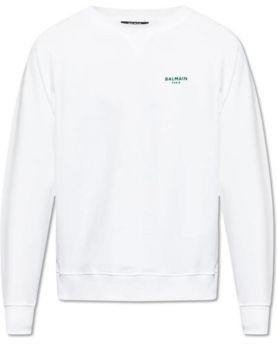 Balmain Sweatshirt mit logo - Weiß