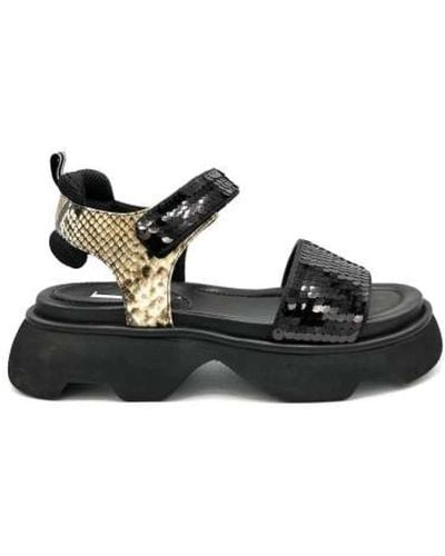 Jeannot Shoes > sandals > flat sandals - Noir