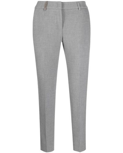 Peserico Cropped trousers - Gris