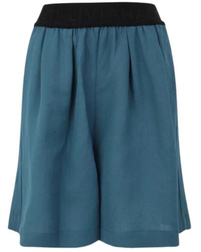 Liviana Conti Pantalones cortos ligeros de cintura alta - Azul