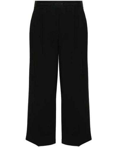 MSGM Wide Trousers - Black