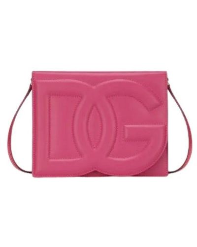 Dolce & Gabbana Umhängetasche dg logo bag aus kalbsleder - Pink