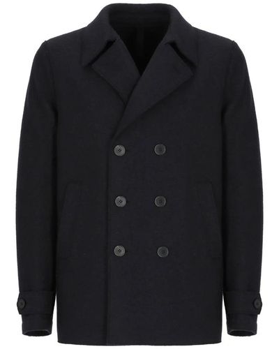 Harris Wharf London Double-Breasted Coats - Black