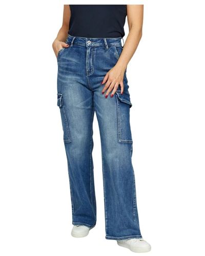 2-Biz Jeans > straight jeans - Bleu