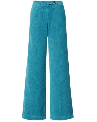 Massimo Alba Trousers > wide trousers - Bleu