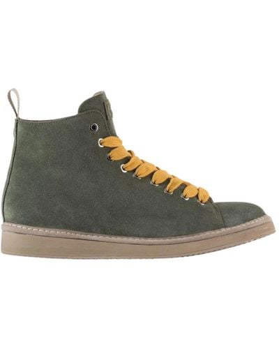 Pànchic P01 ankle boot suede microfibre lining military - Verde