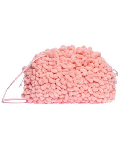 Bottega Veneta Chenille mini pouch mit verstellbarem schultergurt - Pink