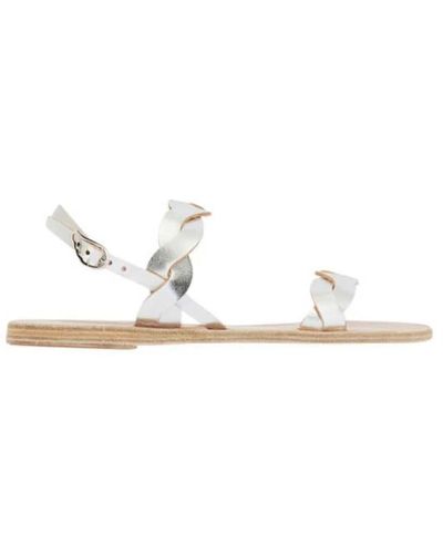 Ancient Greek Sandals Sandalias desmos de cuero - Blanco