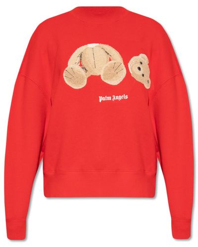Palm Angels Sweatshirt with logo - Rot