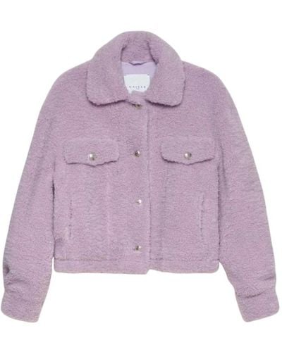 Gaelle Paris Faux Fur & Shearling Jackets - Purple