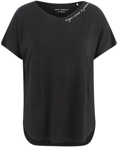 Betty Barclay Oversize v-ausschnitt shirt - Schwarz