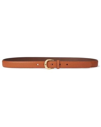 Ralph Lauren Cinturón de cuero vachetta elegante - Marrón