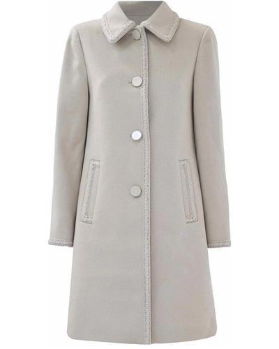 Kocca Elegante cappotto invernale con colletto classico - Grigio