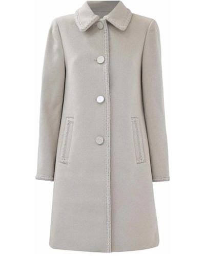 Kocca Elegante abrigo de invierno con cuello clásico - Gris