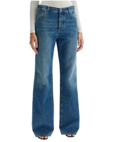 Off-White c/o Virgil Abloh Weite bein denim jeans - Blau