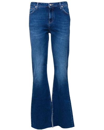 Roy Rogers Ausgestellte denim-jeans mit niedriger taille und quaste - Blau