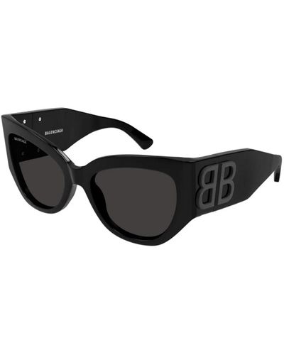 Balenciaga Schwarze graue sonnenbrille bb0322s