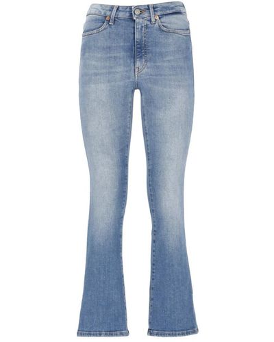 Dondup Blaue jeans mit logopatch