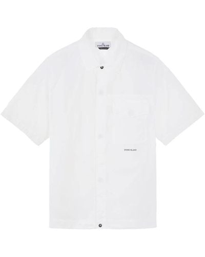 Stone Island Camicia manica corta (bianco)