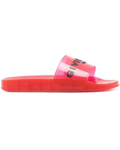 Givenchy Transparente rote Sandalen - Pink