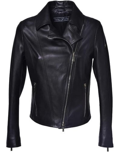 Baldinini Jackets > leather jackets - Bleu