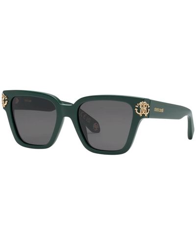 Roberto Cavalli Schmetterlingsstil sonnenbrille grün glänzend - Grau