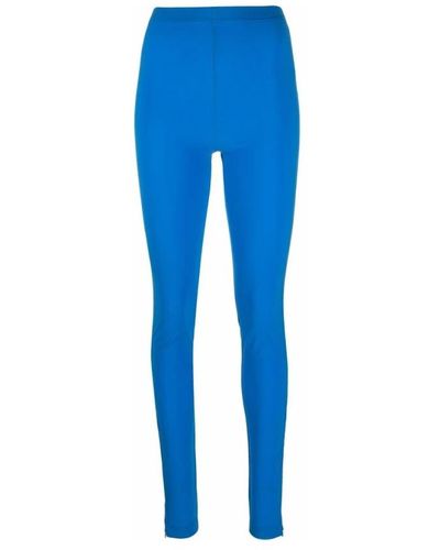 Nina Ricci Leggings aqua-azul de talle medio