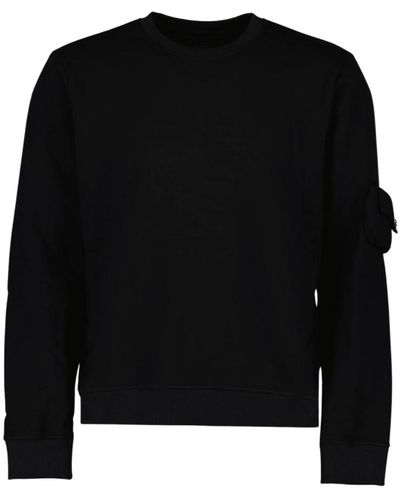 Fendi Sweatshirt mit rundhalsausschnitt und klappentasche - Schwarz